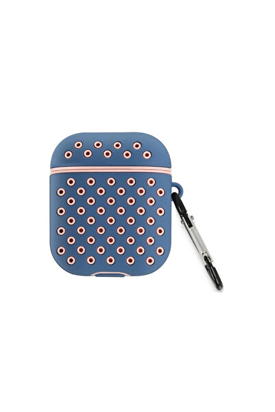 AL - KAR TİCARET حافظة ايربودز 3 (الجيل الثالث) الرياضية المثقبة - أزرق-وردي