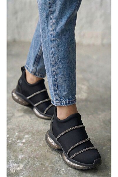 Modanizm حذاء إيلان الرياضي ذو الكعب المخفي باللون الأسود