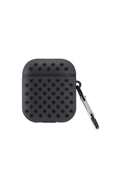 AL - KAR TİCARET حافظة Airpods 3 (الجيل الثالث) الرياضية المثقبة - أسود-أسود