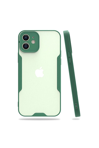 Najmaddin غطاء سيليكون بلاتيني لهاتف آيفون 12 - أخضر