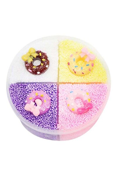 MissTiara مجموعة ألعاب سلايم طينية كريستالية متينة وقوية 4 في 1 بتصميم دونات ...
