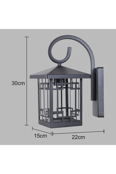 Hammer Wall-mounted gate spotlight with a classic black cover