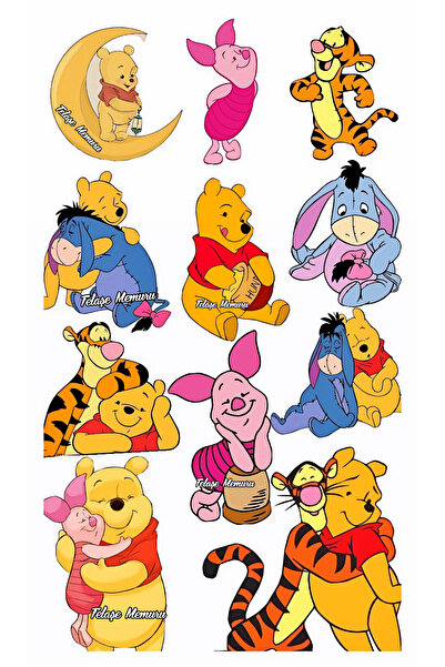 telaşe memuru Winnie The Pooh Yenilebilir Pasta Resmi ve Baskısı - Yenilebili...