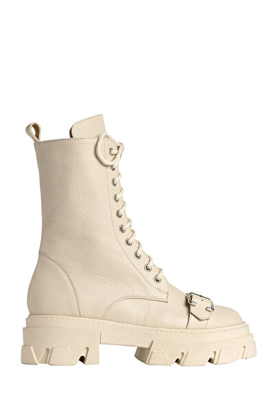 ToH Shoes Bella Boots Cream Leather