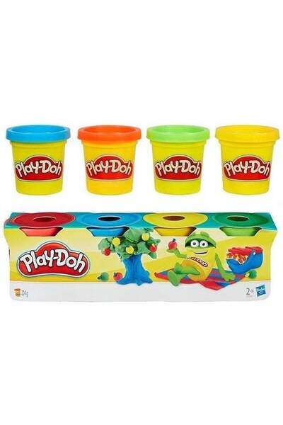 Hasbro Set of 4 Play-Doh tubes, 224 g, assorted colors, Hasbro, for children ...