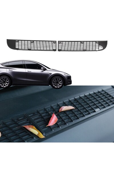 TESLA Juniper Ön Kaput Hava Alma Koruyucu Kapağı - 2 Adet - Mat Siyah