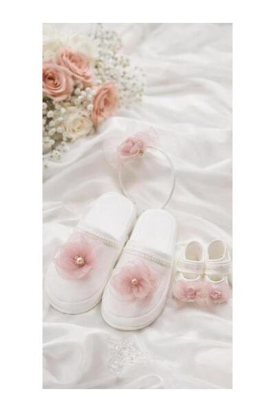 skycott Maternity Mother Baby Slippers Set – (Crown & Booties Included)