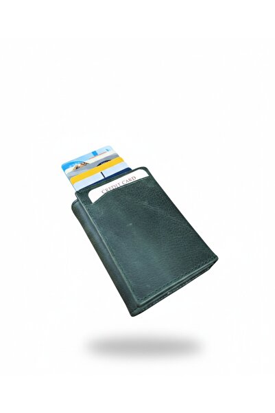 Kemer Dünyası Genuine Leather Automatic Mechanism Wallet Credit Card Holder G...