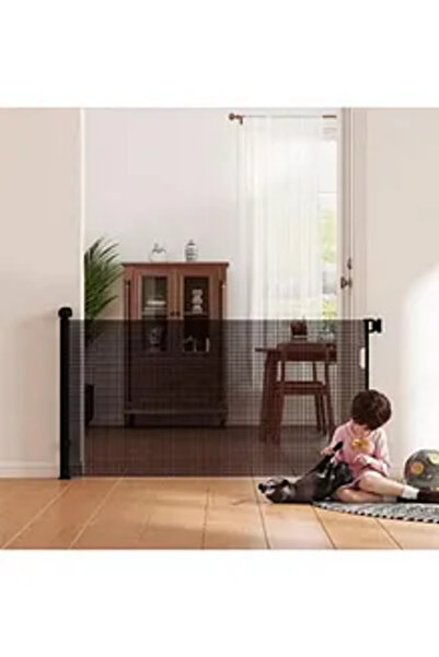 Fun Moment بوابة أمان للأطفال بإغلاق تلقائي - أسود
