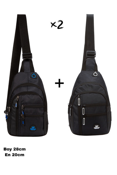 Newish Polo Unisex Su Geçirmez Kulaklık Usb Çıkışlı Çapraz Askılı Çanta Bel O...