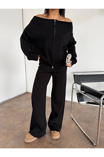 IŞILDA FASHION Комплект от горна и долна част с цип от джърси