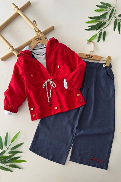 Minigimin Cicileri Set din cu glugă piese pentru fetițe, cu jachetă cu talie ...