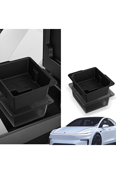 TESLA Juniper Armrest Interior Organizer - Transparent Black - Bottom and Top...