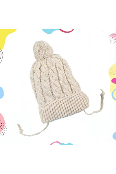 Micii Ștrumfi Căciulă tricotată pentru bebeluși 0-12 luni cu pompon