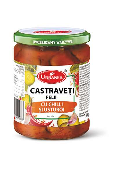 URBANEK Castraveti felii, cu chilli si usturoi 500g