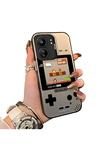 SLIMFELT Poco C65 Uyumlu Sade Retro Oyun Konsolu, Kişisel Moda, Şok Emici Sil...