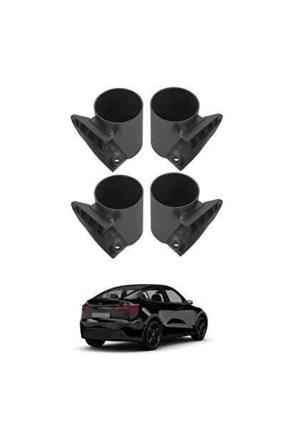 TESLA Model Y - Model 3 Kapıya Takılan Bardak Tutucu - Siyah - 4'lü Set