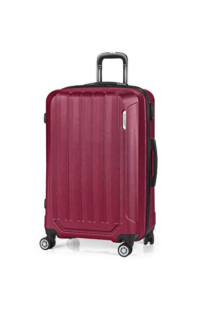 POLO&SKY Spring Model Vişne Renk Orta Boy Valiz Bavul