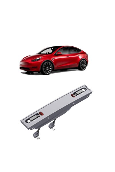 TESLA Model Y / Model 3 Orta Konsol Teleskopik Şarj Ünitesi - 2'li Set - Type...