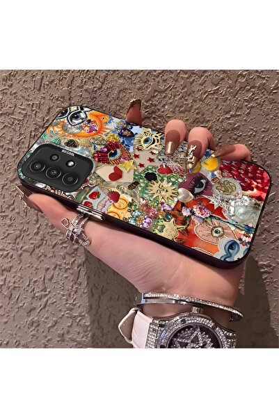 ARTISHELL Samsung Galaxy A13 Uyumlu Sanat Desenli Akrilik Arka Kapak Silikon ...