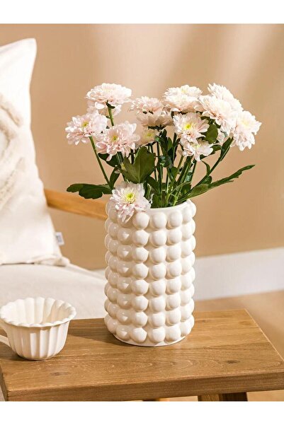 LC Waikiki Beige Bonbon Patterned Ceramic Vase 21 cm (S6)