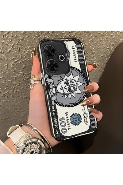 quırkshıeld Case for Redmi 13 4g Compatible Hard Acrylic Back Silicone Edge Lens Protection Comic Pattern