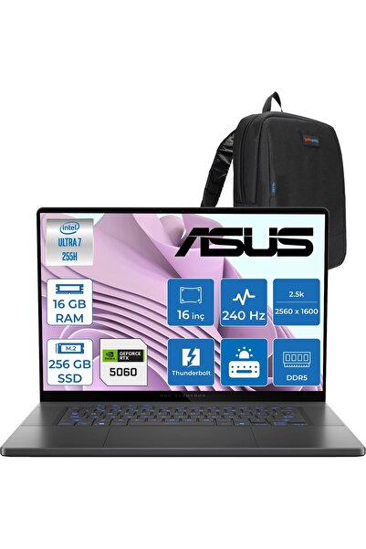 ASUS Rog Zephyrus G16 (2025) Ultra 7 255H 16GB 7467MHZ 256GBSSD FDOS RTX5060 ...