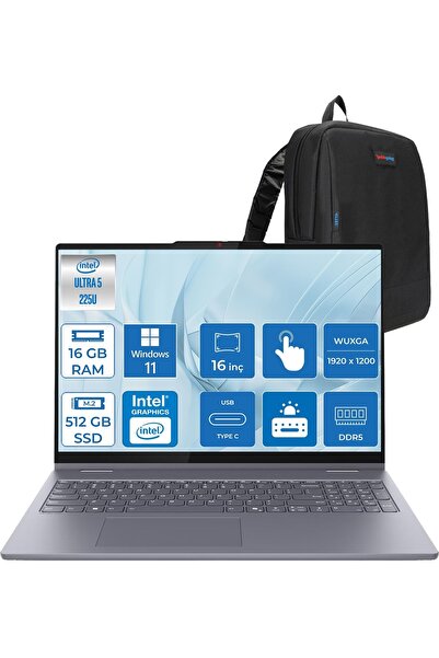 LENOVO Ideapad 5 2-In-1 16AIL10 Ultra 5 225U Aı 16GB 512GBSSD 16" WIN11HOME T...