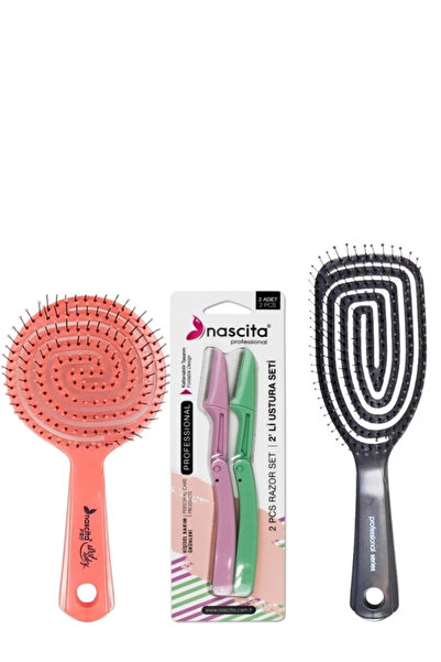 nascita Pro Three-Dimensional Hair Brush 01 +Retractable Facial Razor Set of ...