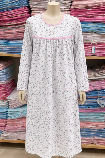 ZBTEKS Cămașă de noapte pentru mamă din bumbac, mărime mare croială largă iar...