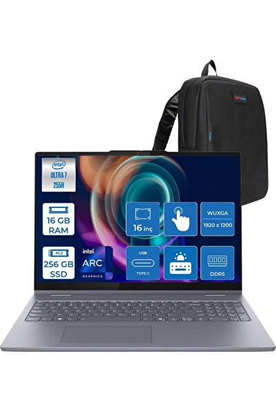 LENOVO Ideapad 5 2-In-1 16AIL10 Ultra 7 255H Aı 16GB 256GBSSD 16" FDOS Dokunm...