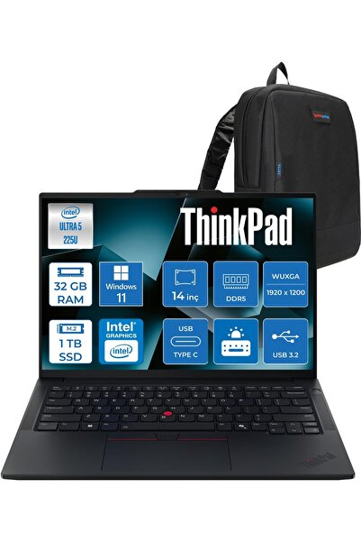 LENOVO Thinkpad E14 G7 Ultra 5 225U 32GB Ddr5 1tb SSD W11HOME 14 Inç Wuxga IP...