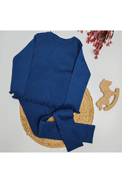 moda rüyası Navy Blue Girls' Top and Bottom Set – 18/24 Months