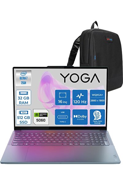 LENOVO Yoga 9 16IAH10 Pro Ultra 7 255H 32GB 512GBSSD 8GB/RTX5060 16" 2.8k OLE...