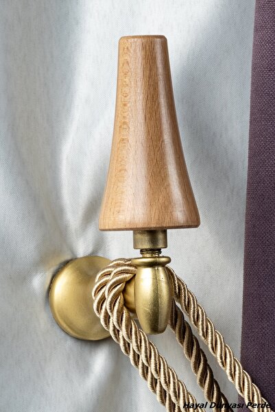 Hayal Dünyası Perde Aksesuarları Ahşap Fon Perde Duvar Bağlama Aparatı (renso)