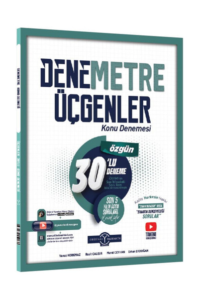 Orijinal Yayınları TYT Üçgenler Denemetre 30 lu Konu Denemesi 2026
