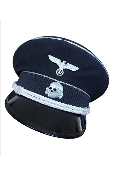 kho military design Siyah Renk Ww2 Alman Genel SS General Siperli Şapka Unise...