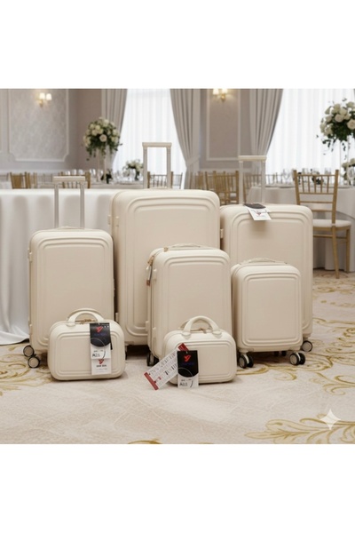 Red Sea 7-piece bridal trousseau travel bag set with expandable double wheels...