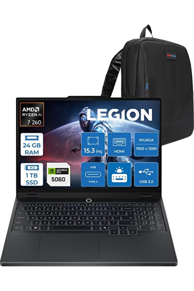 LENOVO Legion 5 Ryzen 7 260 24GB Ddr5 1tb SSD 8GB/RTX5060 15.3" IPS 165Hz W11...