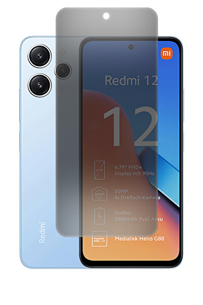 Phonextra واقي شاشة Redmi 12 Matte Privacy Ghost Nano مرن غير قابل للكسر