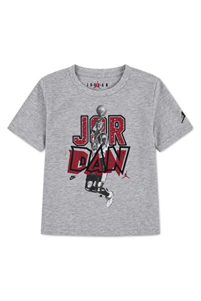 Nike Grey Jordan Retro Stack pentru băieți tricou