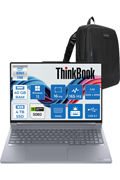 LENOVO Thinkbook 16P G6 Ultra 9 275HX 40GB 4tb SSD W11HOME RTX5060 8gb 16" 3....