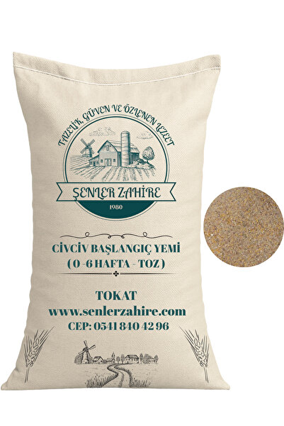 ŞENLER ZAHİRE Civciv Başlangıç Yemi – Toz – 0–6 Hafta Yumurta Civcivleri - 10 kg