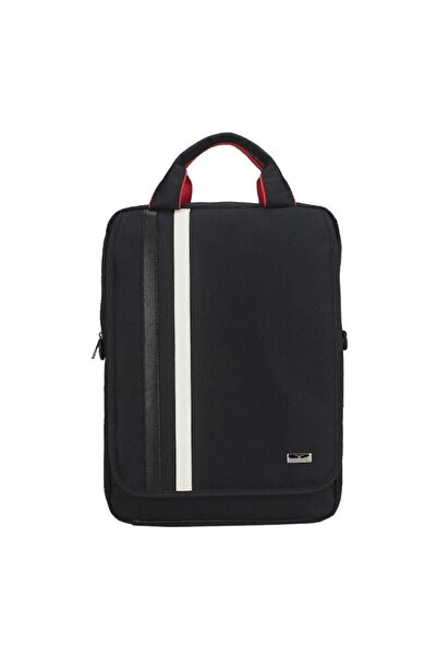 Case Club 1406 Slim 15 Inch Black and White Detailed Shoulder Strap Laptop Ba...