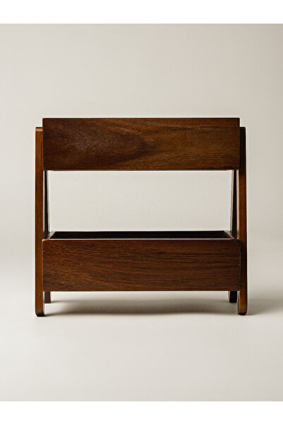 Minihol Velvo 2 Katlı Akasya Organizer (25 x 25 cm)