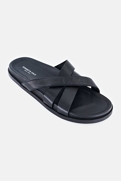 Kenneth Cole Men Breton Cross 02 Slip On Sandals, Black