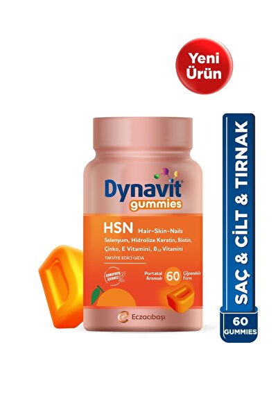 Dynavit Gummies HSN Hair Skin Nails 60 Çiğnenebilir Form - Saç&Cilt&Tırnak - ...