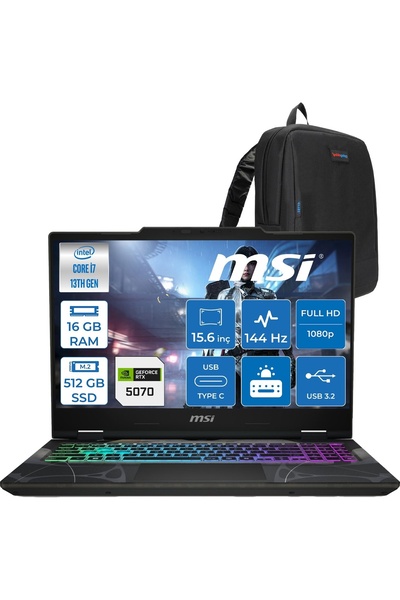 MSI Cyborg 15 I7 13620H 16GB 512GB SSD RTX5070 8gb FDOS 15.6" 144HZ IPS B13WG...