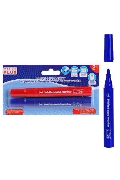 OEM Thin Red & Blue Whiteboard Marker - 2pcs