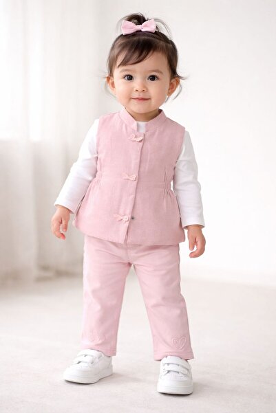 Ysferbutik Baby Girl Pants Vest Sweet
